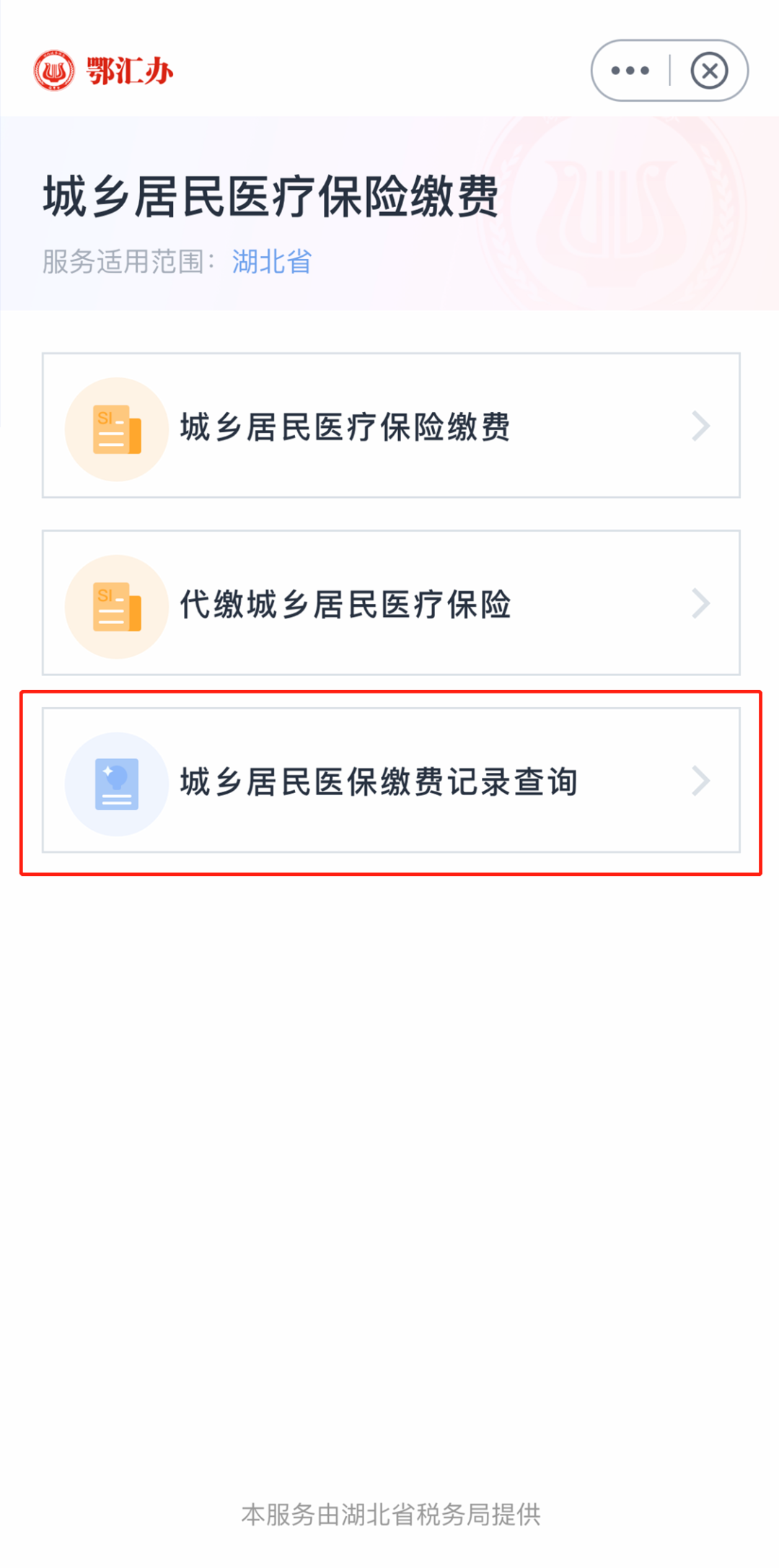 2023武汉居民医保缴费记录怎么查询
